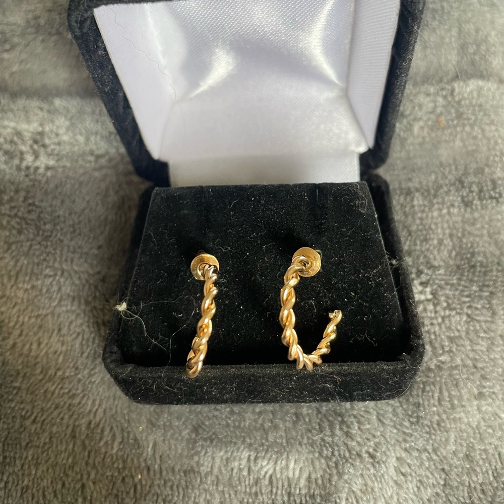Gold-Tone Twisted Hoop Earrings - Women Jewelry